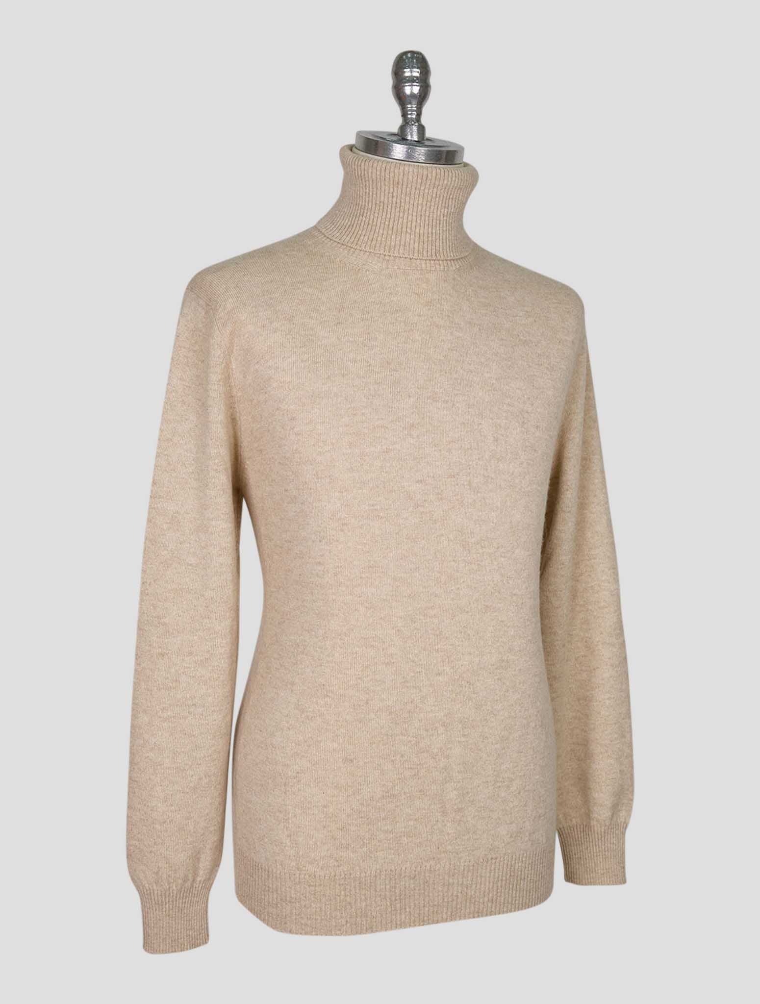 Kiton Beige Cashmere Sweater Turtleneck