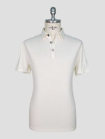 Kiton Beige Cotton Cashmere Sweater Polo
