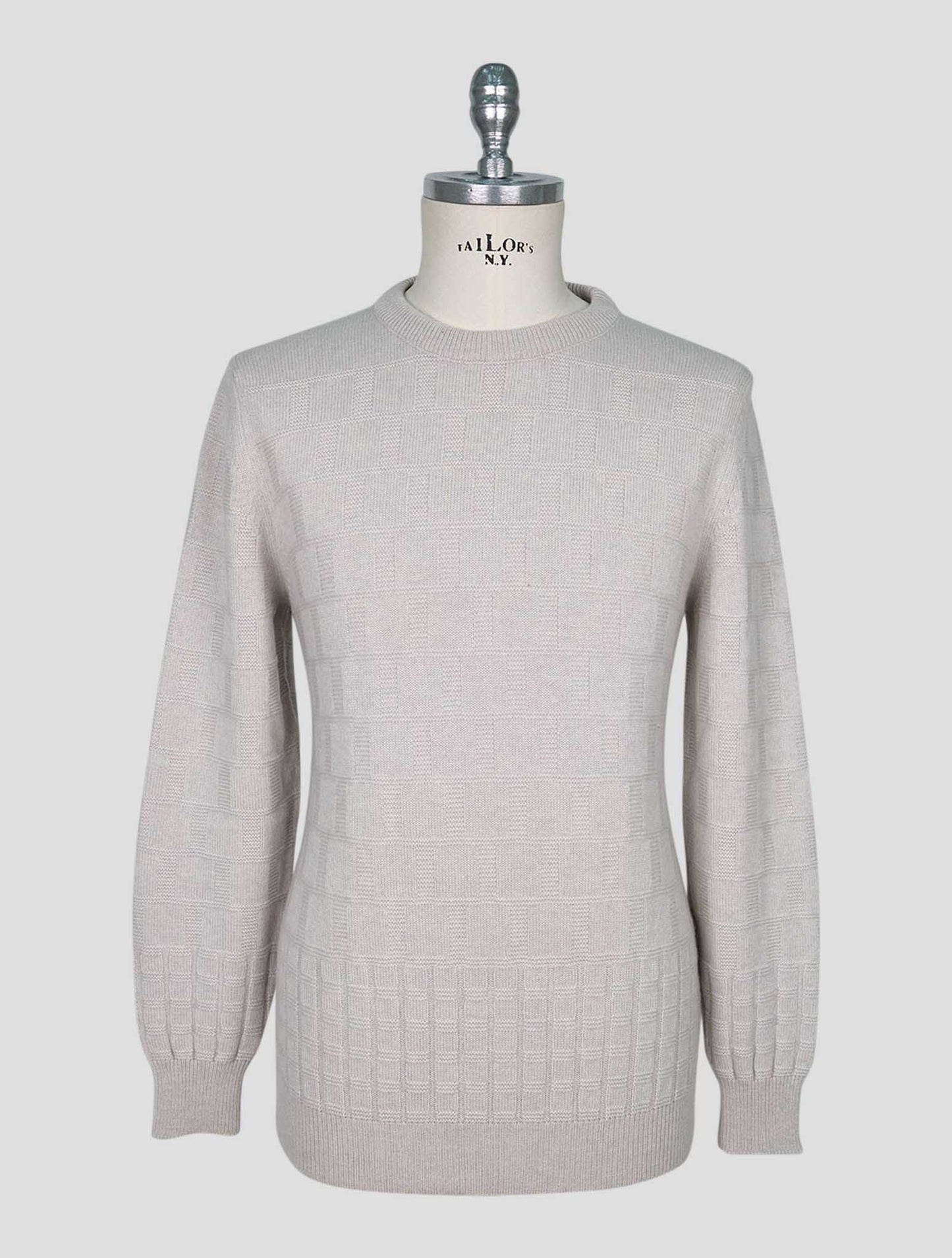 Kiton Beige Cashmere Sweater Crewneck