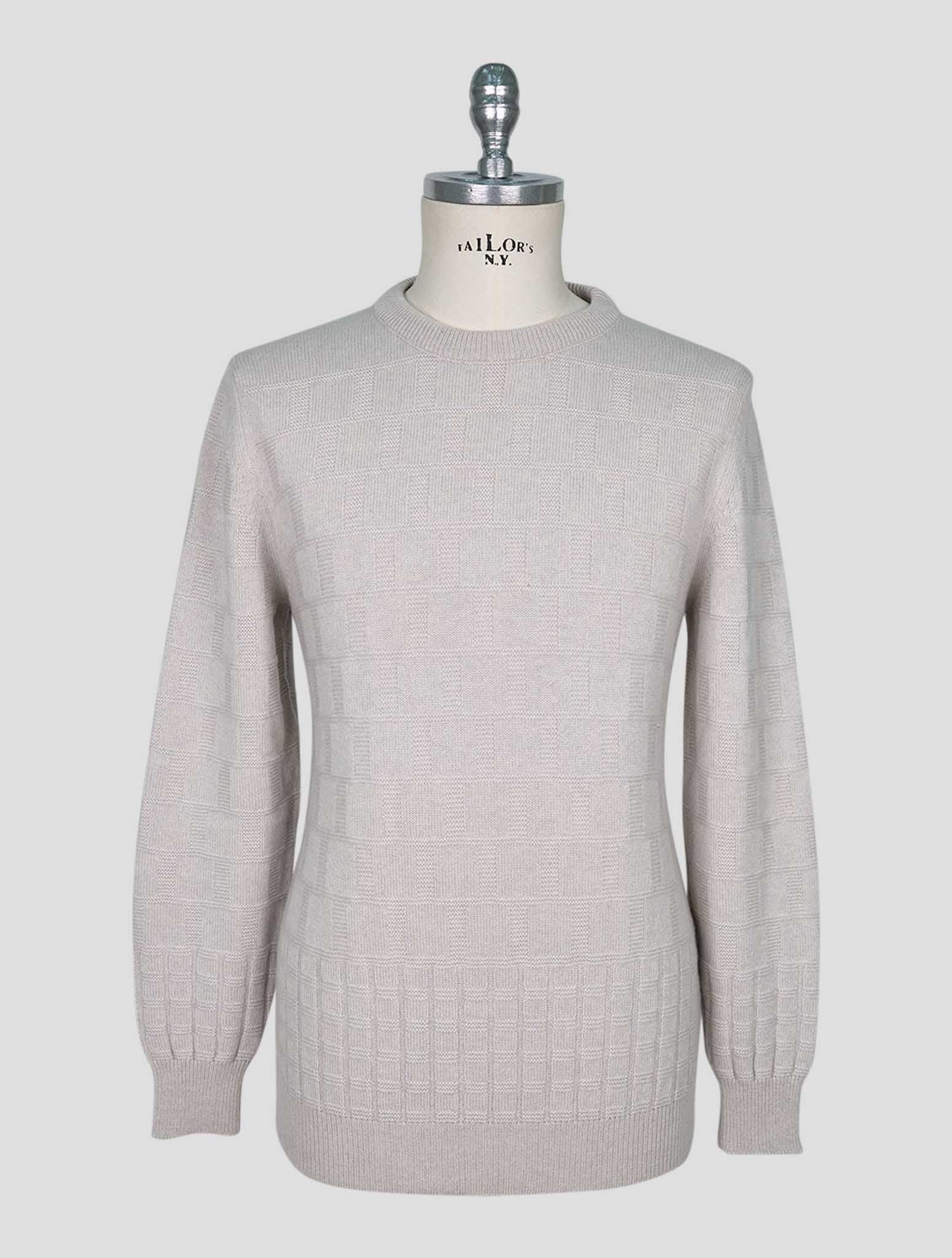 Kiton Beige Cashmere Sweater Crewneck
