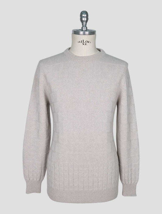Kiton Beige Cashmere Sweater Crewneck