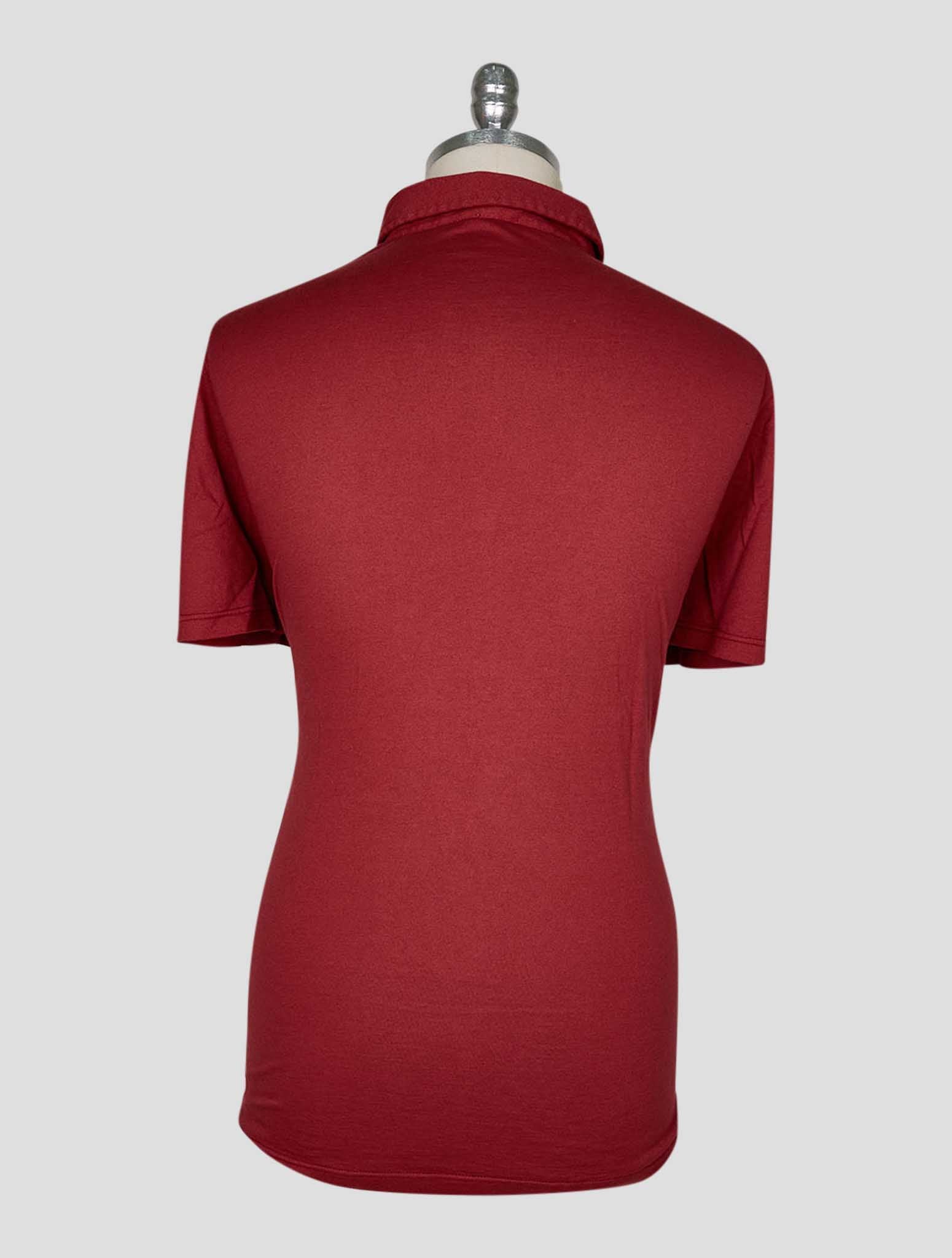 Kiton Burgundy Cotton Cashmere Polo