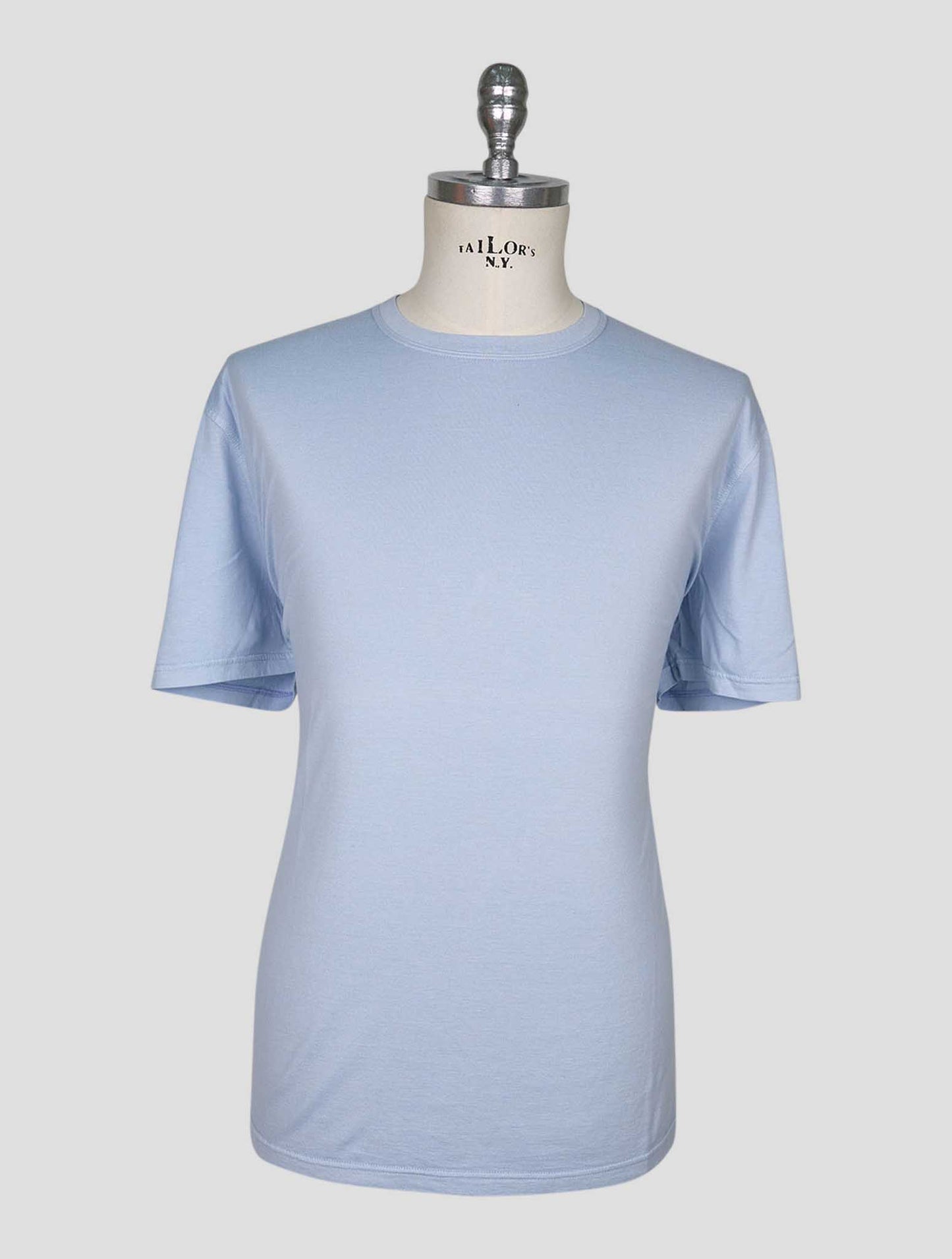 Kiton Light Blue Cotton Cashmere T-Shirt