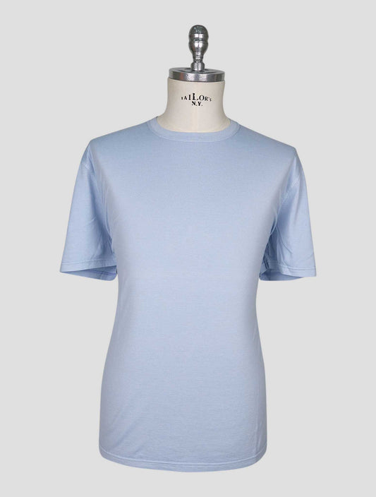 Kiton Light Blue Cotton Cashmere T-Shirt