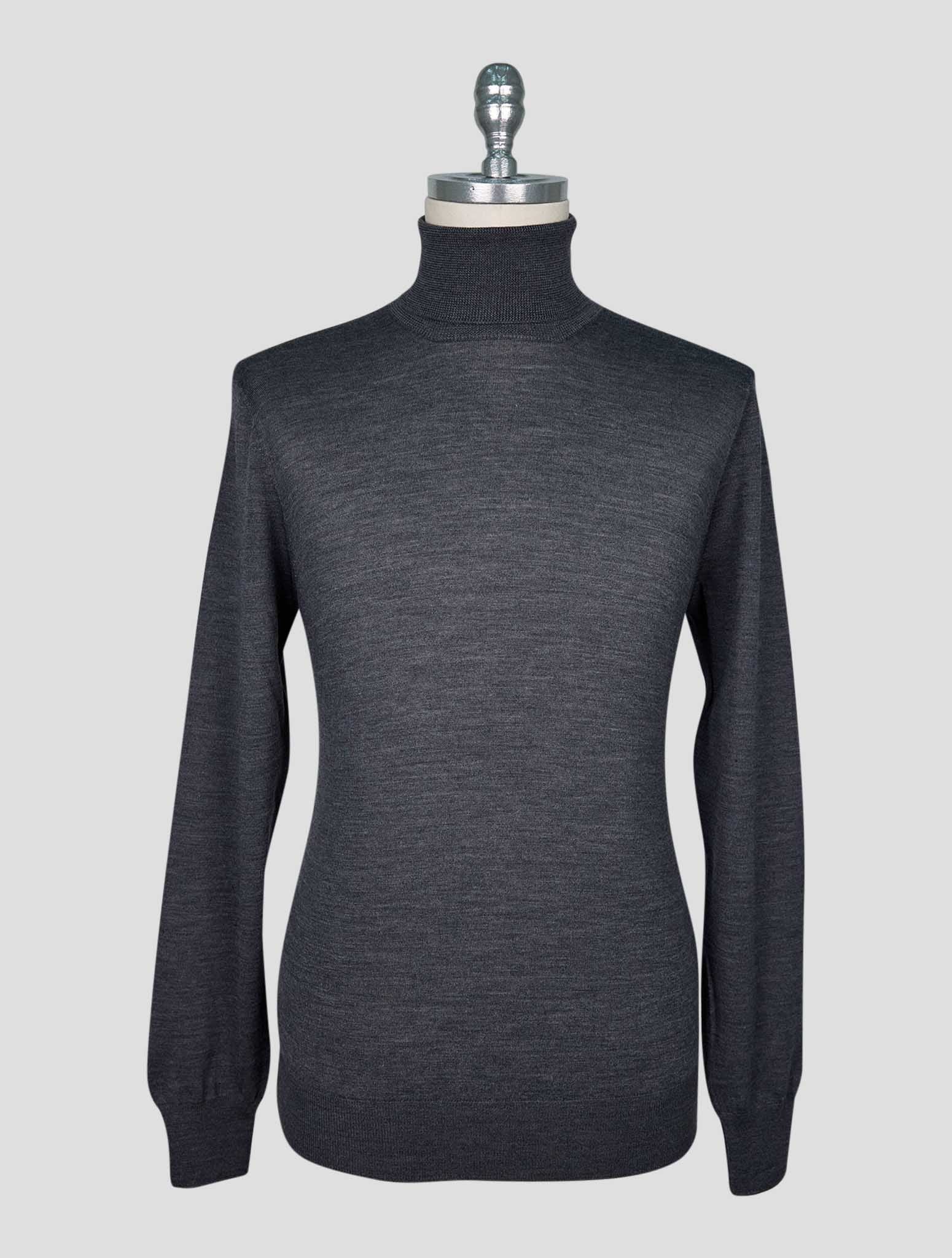 Kiton Brown Wool Sweater Turtleneck