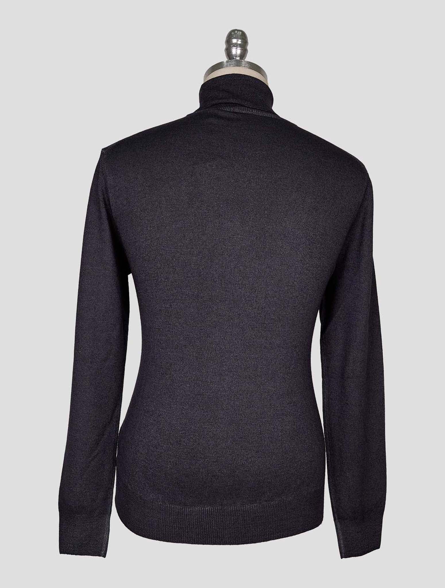 Kiton Gray Wool Sweater Turtleneck