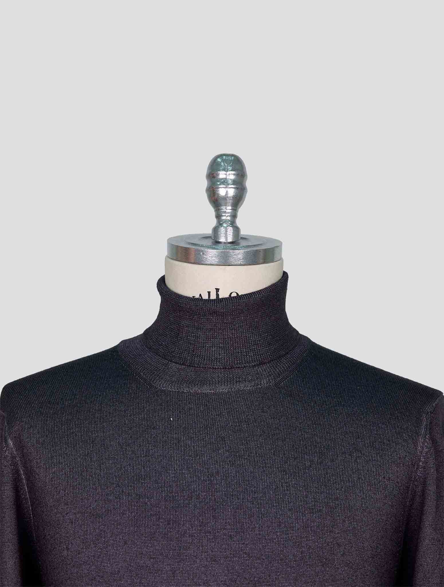 Kiton Gray Wool Sweater Turtleneck