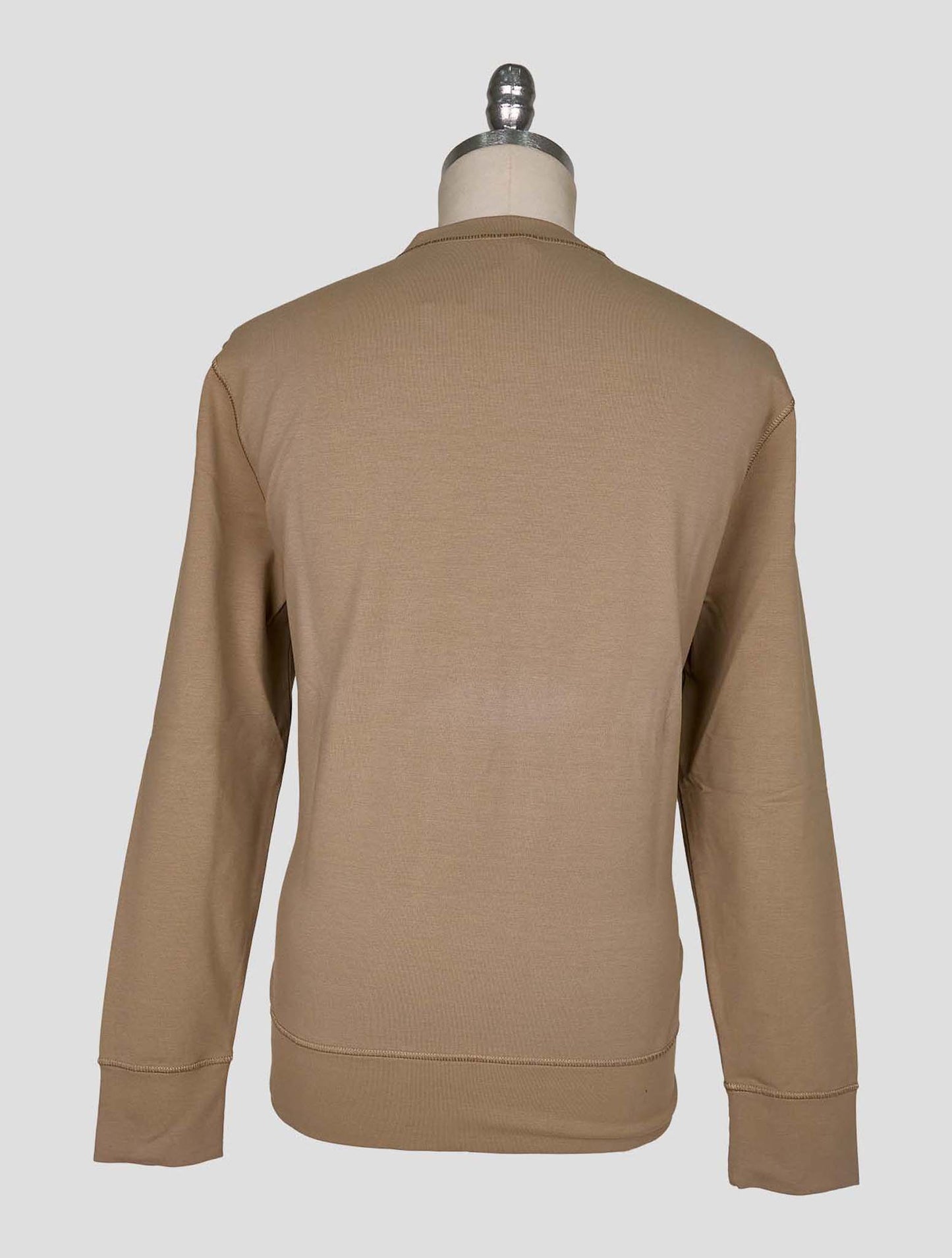 Kiton Beige Cotton Ea Sweater Crewneck