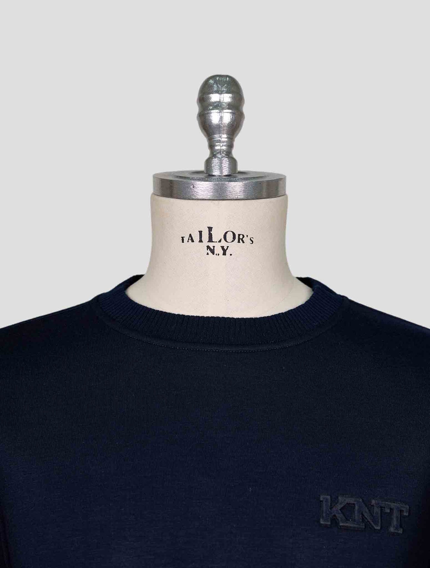 Kiton Knt Blue Viscose Ea Sweater Crewneck
