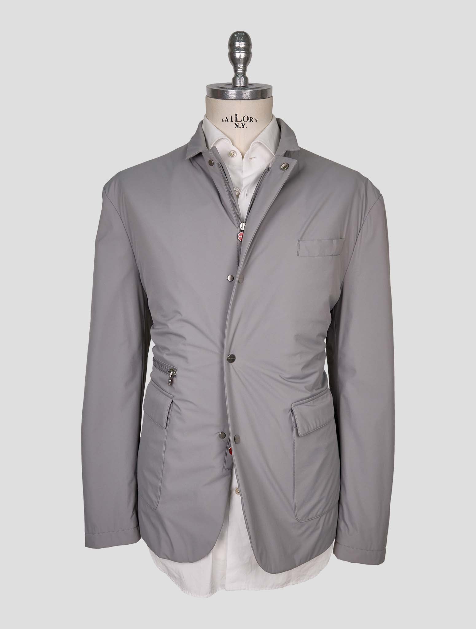 Kiton Gray Pl Viscose Ea Coat