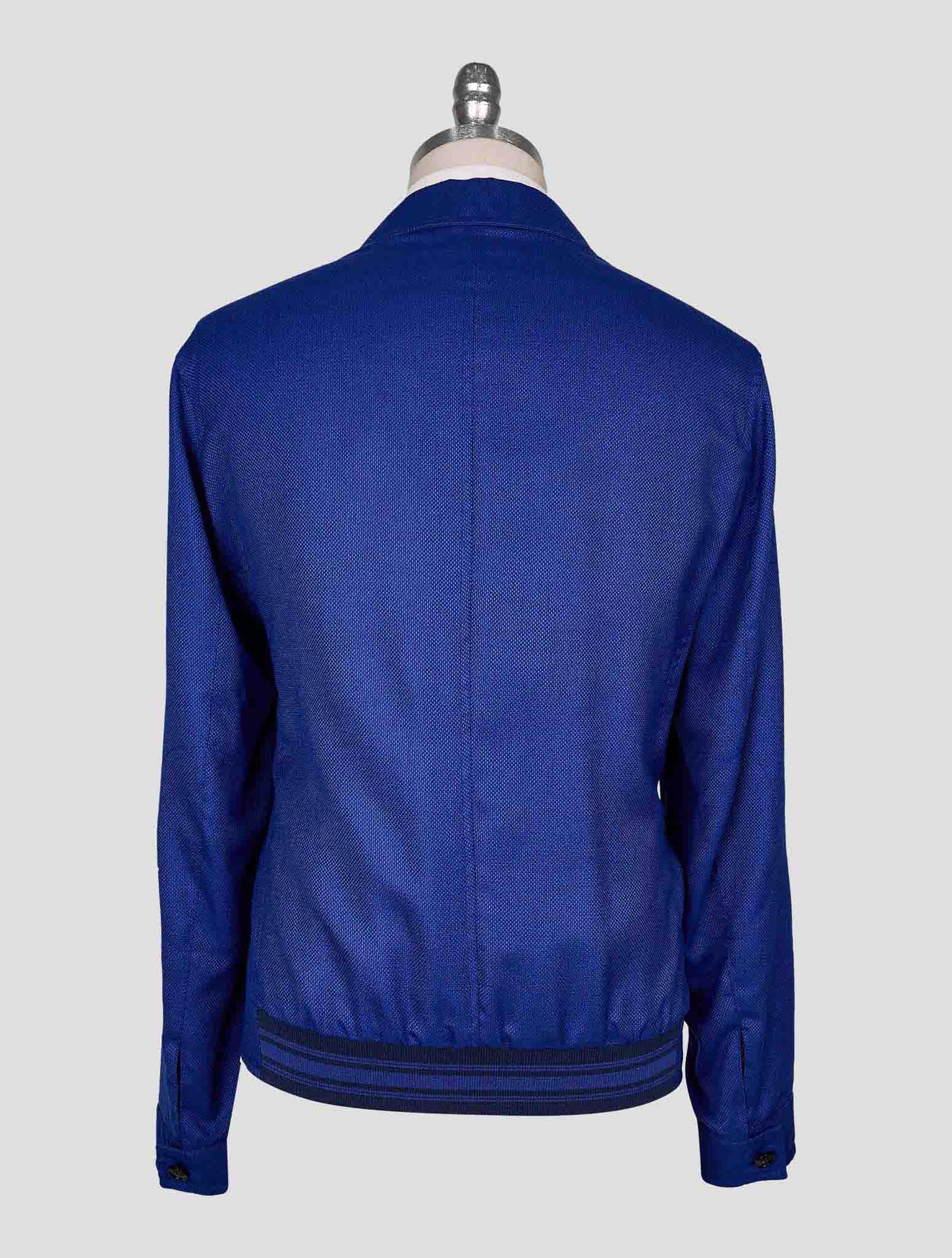 Kiton Blue Cashmere Silk Reverse Coat