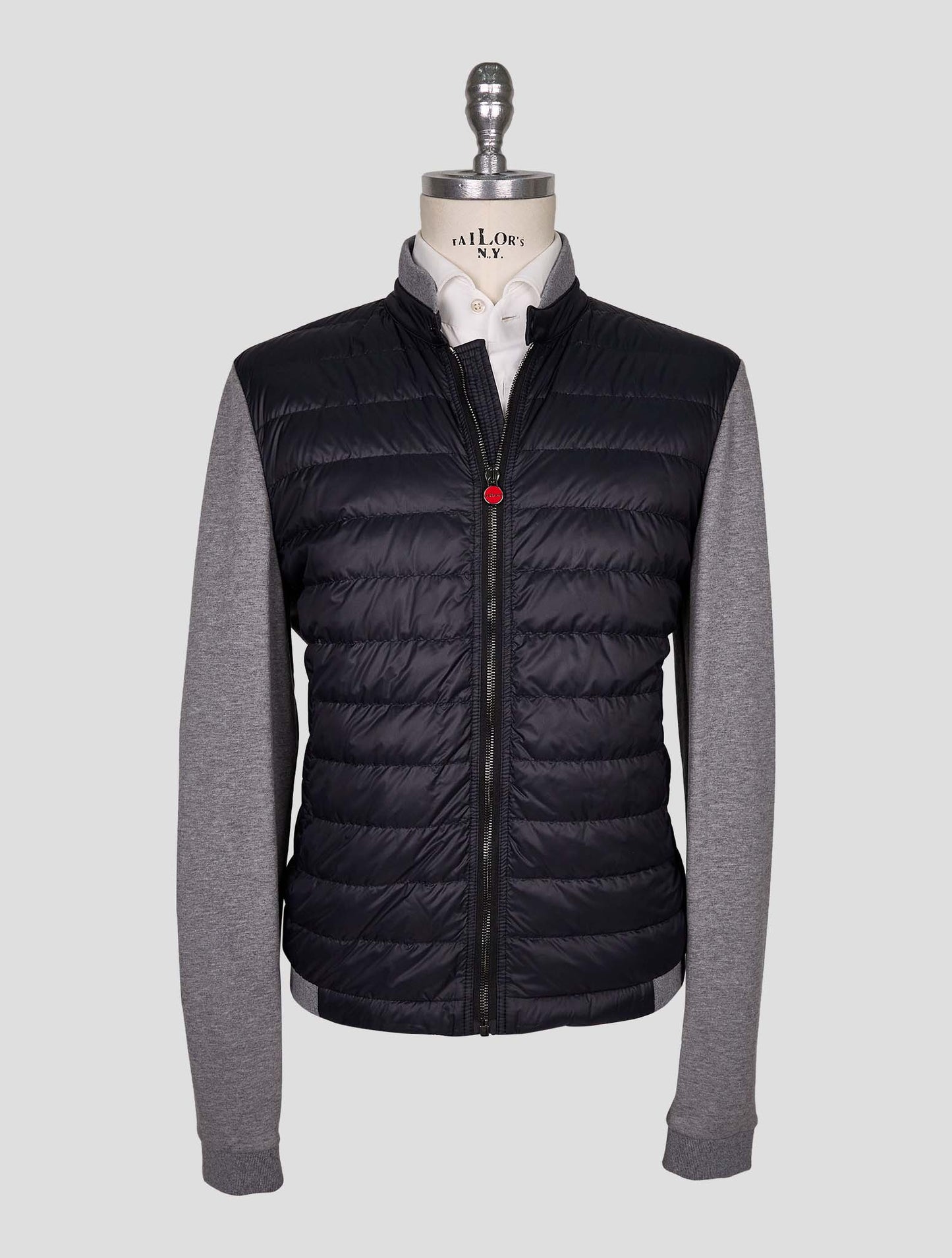 Kiton Gray Cotton Cashmere Coat