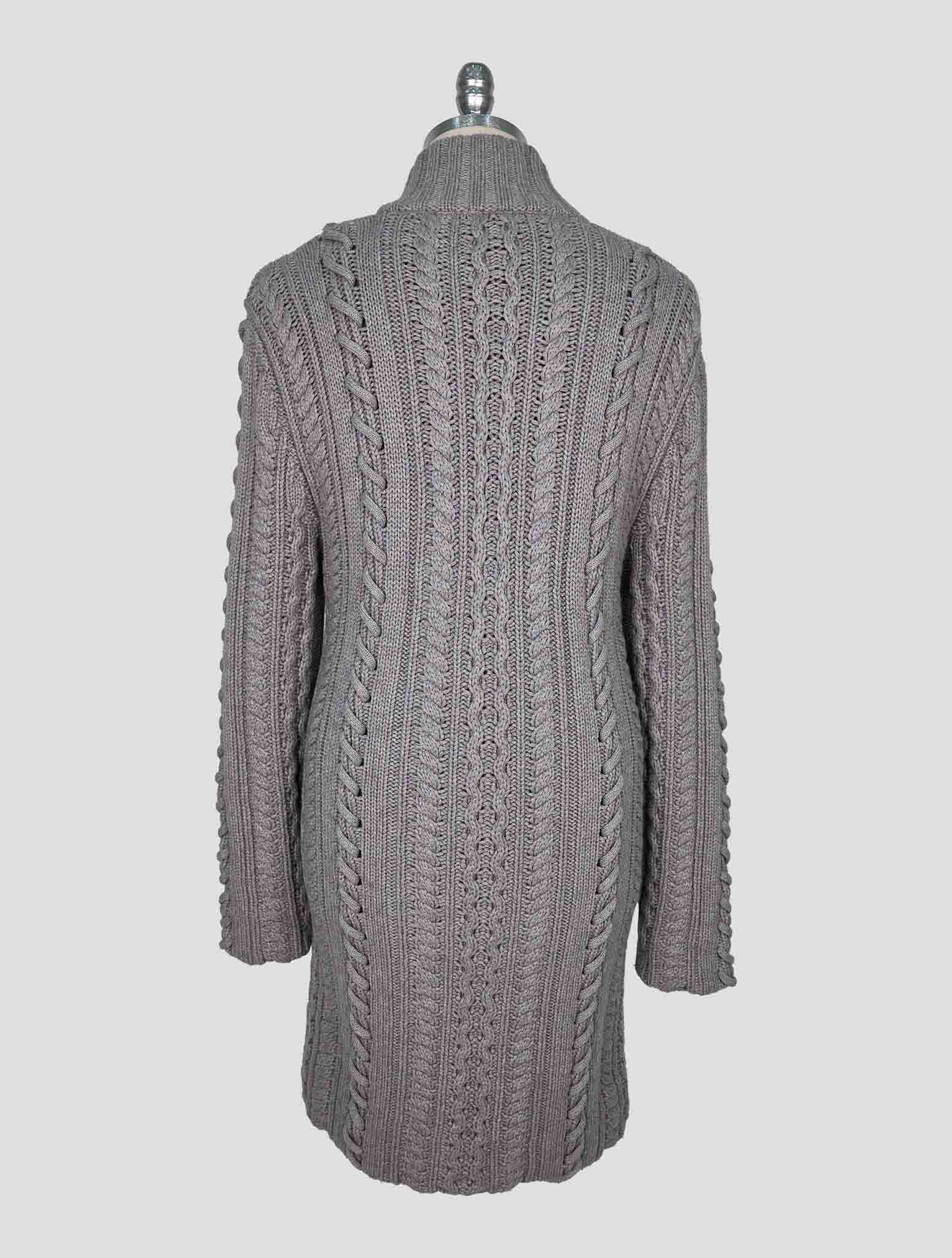 Kiton Gray Cashmere Sweater Coat