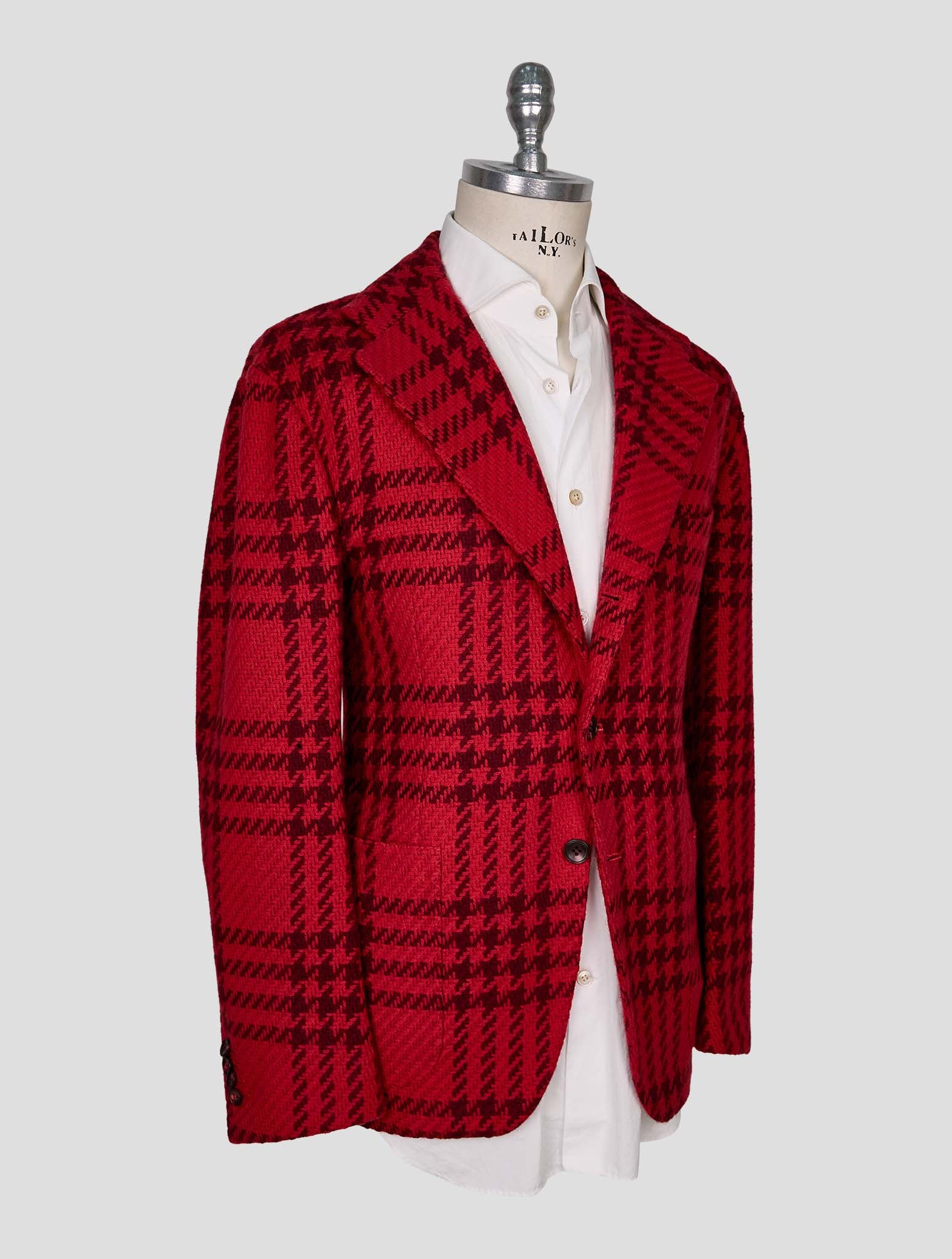 Kiton Burgundy Red Cashmere Blazer