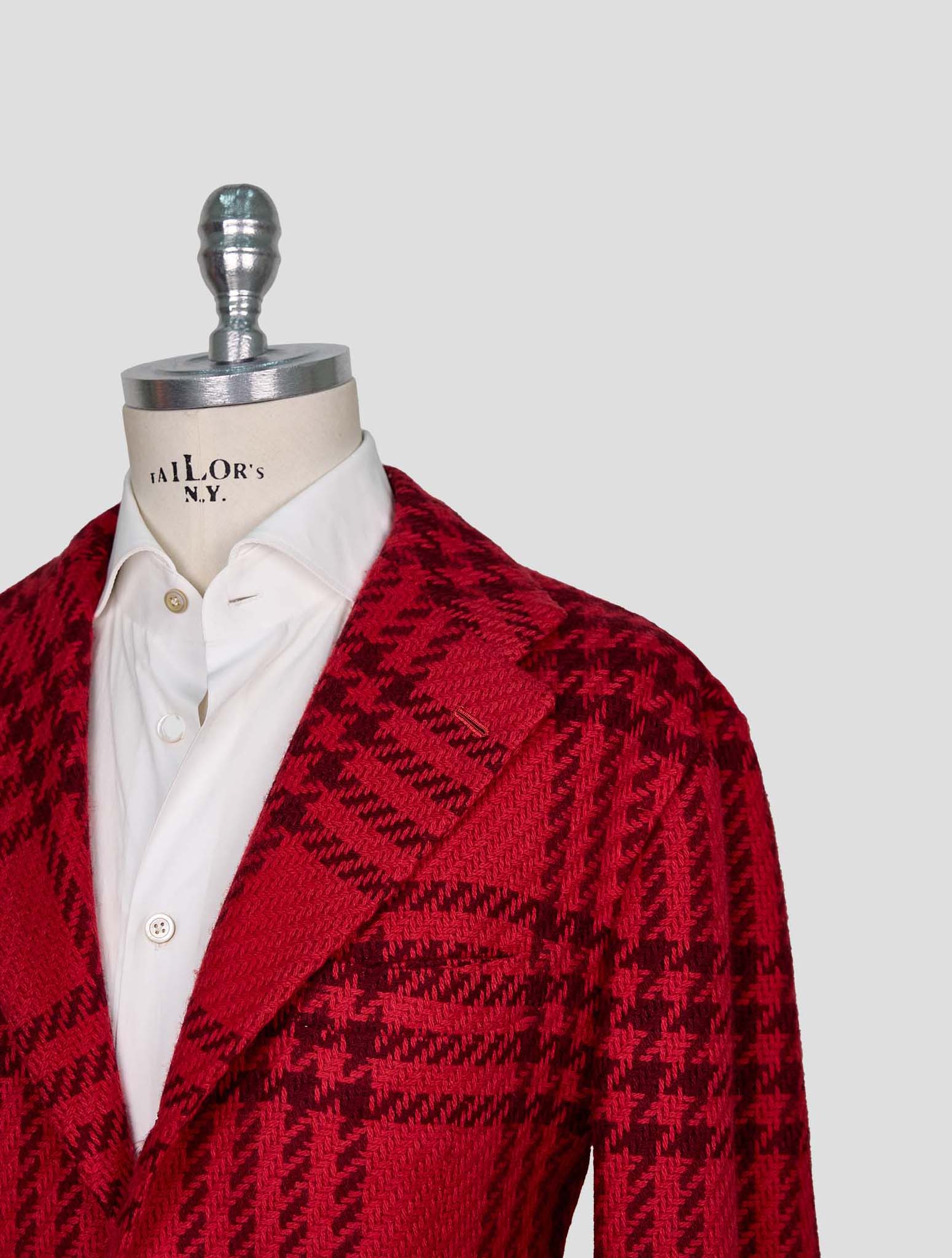 Kiton Burgundy Red Cashmere Blazer