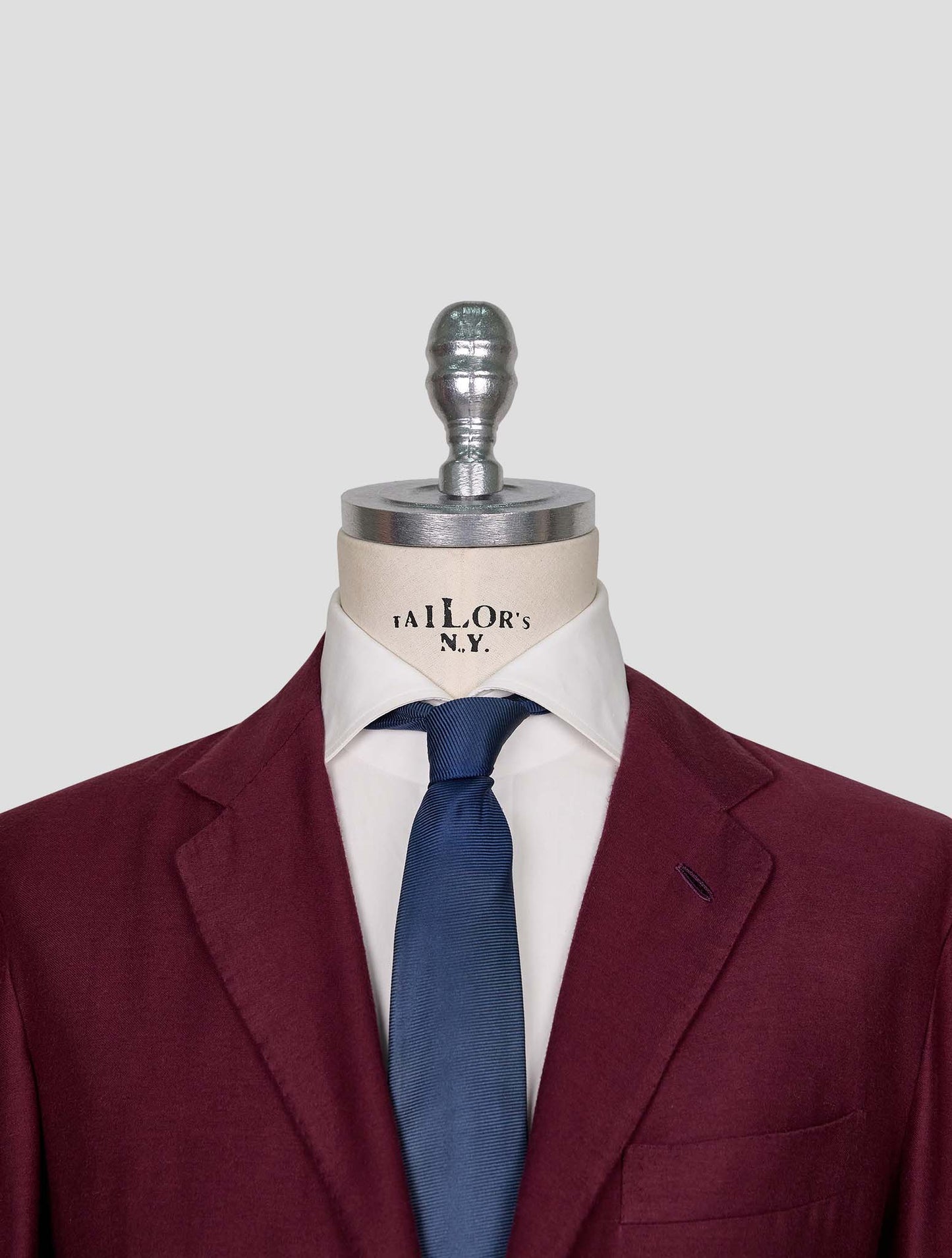 Kiton Burgundy Cotton Cashmere Blazer