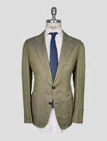 Kiton Light Green Cotton Linen Ea Blazer