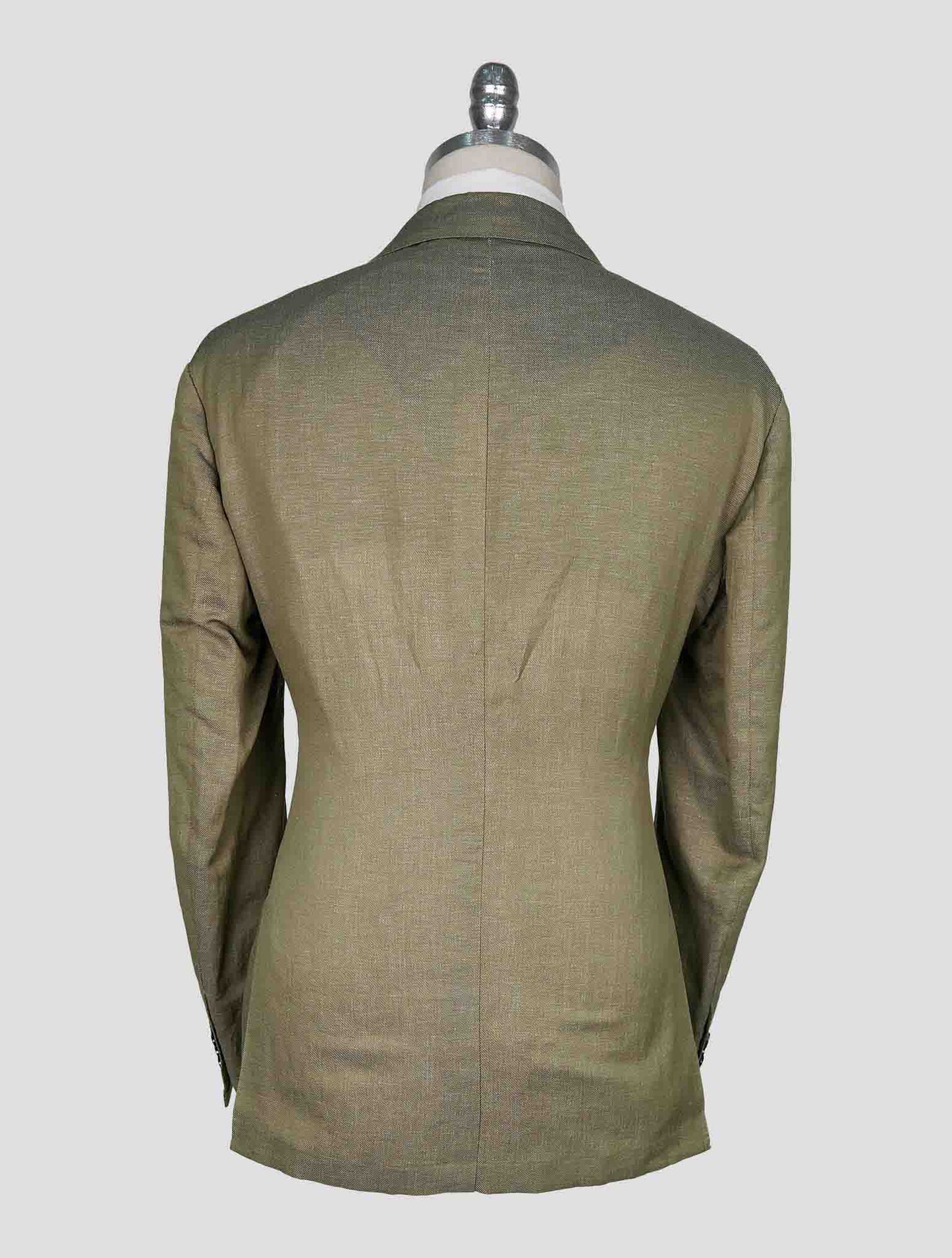 Kiton Light Green Cotton Linen Ea Blazer
