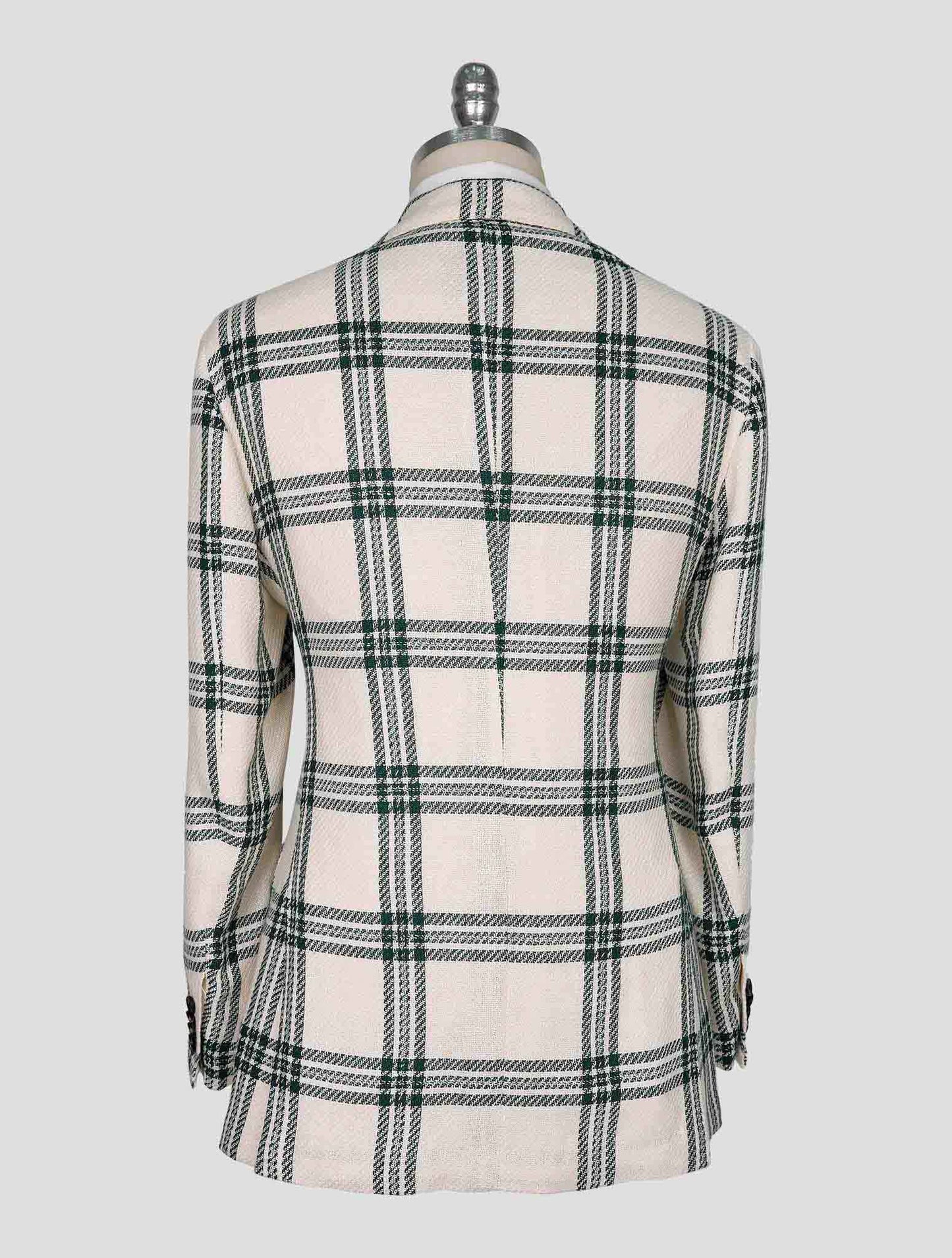 Kiton Green White Cashmere Linen Blazer