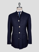 Kiton Blue Cashmere Wool Silk Linen Blazer