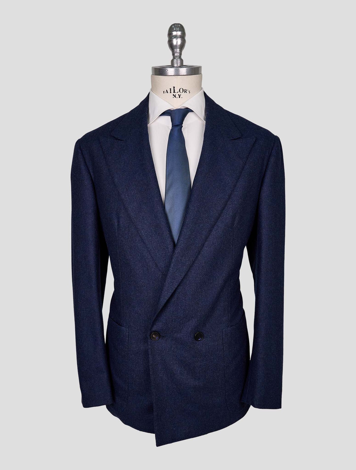 Kiton Blue Wool Blazer