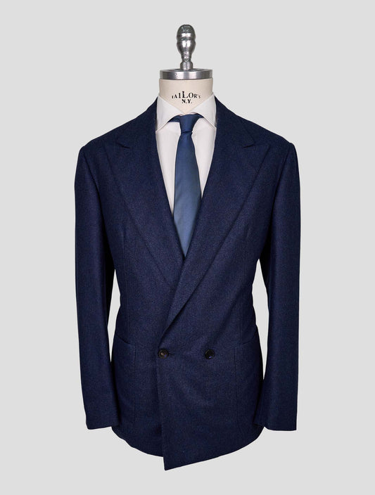 Kiton Blue Wool Blazer