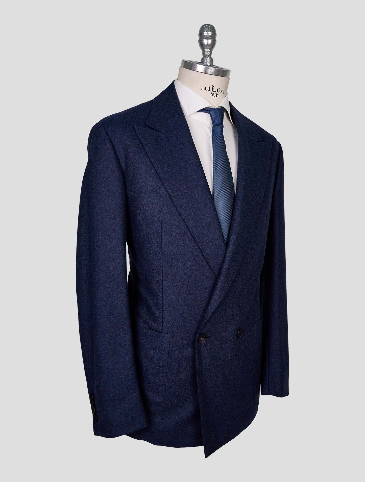 Kiton Blue Wool Blazer
