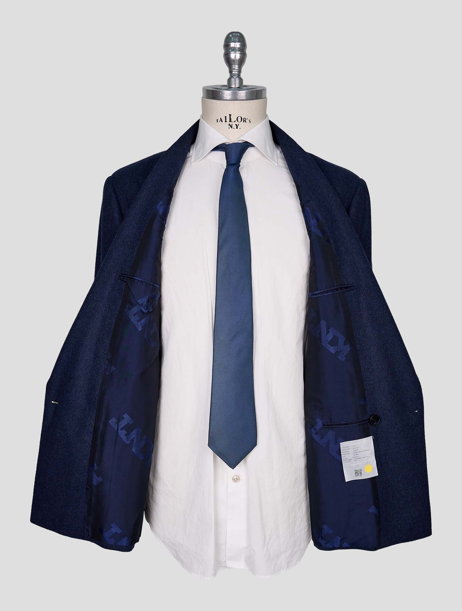 Kiton Blue Wool Blazer