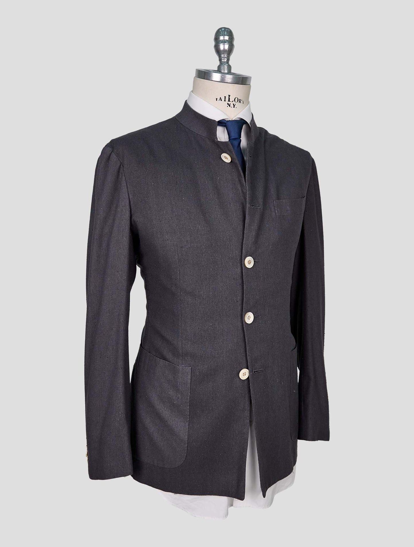 Kiton Gray Silk Blazer