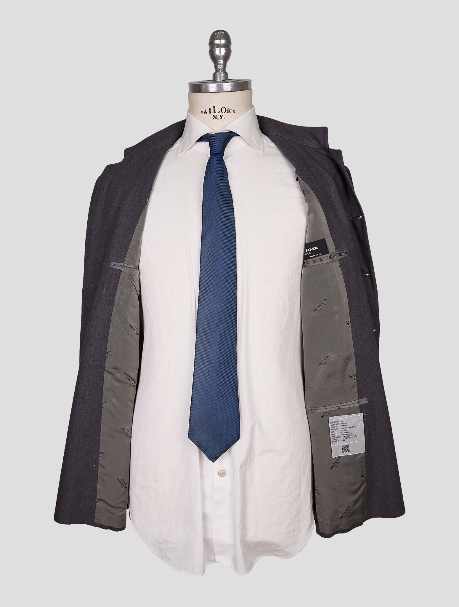 Kiton Gray Silk Blazer