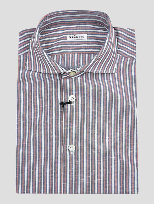 Kiton Multicolor Cotton Linen Shirt
