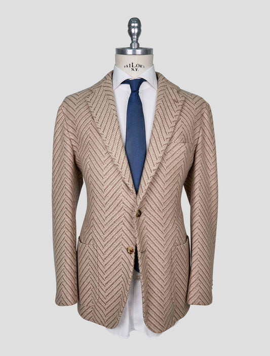 Kiton Brown Beige Cashmere Blazer