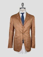 Kiton Brown Cotton Linen Blazer