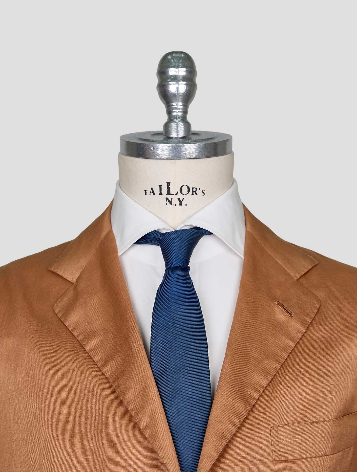 Kiton Brown Cotton Linen Blazer