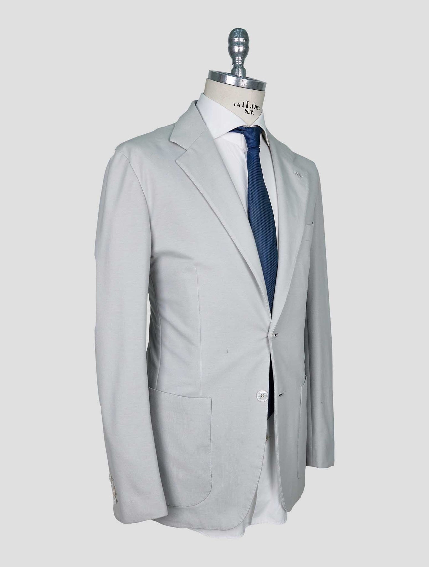 Kiton Gray Cotton Ea Blazer