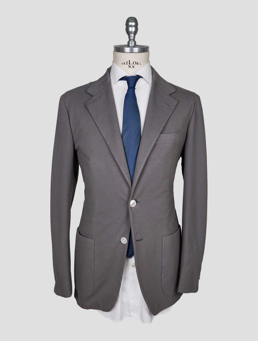 Kiton Gray Cotton Ea Blazer