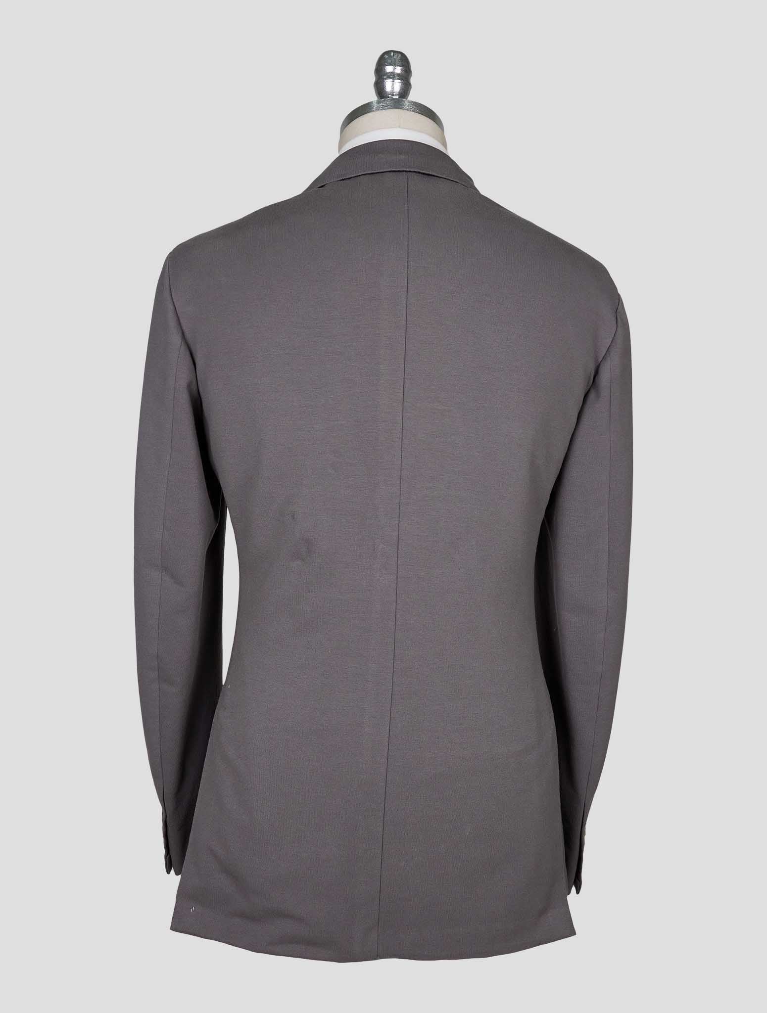 Kiton Gray Cotton Ea Blazer