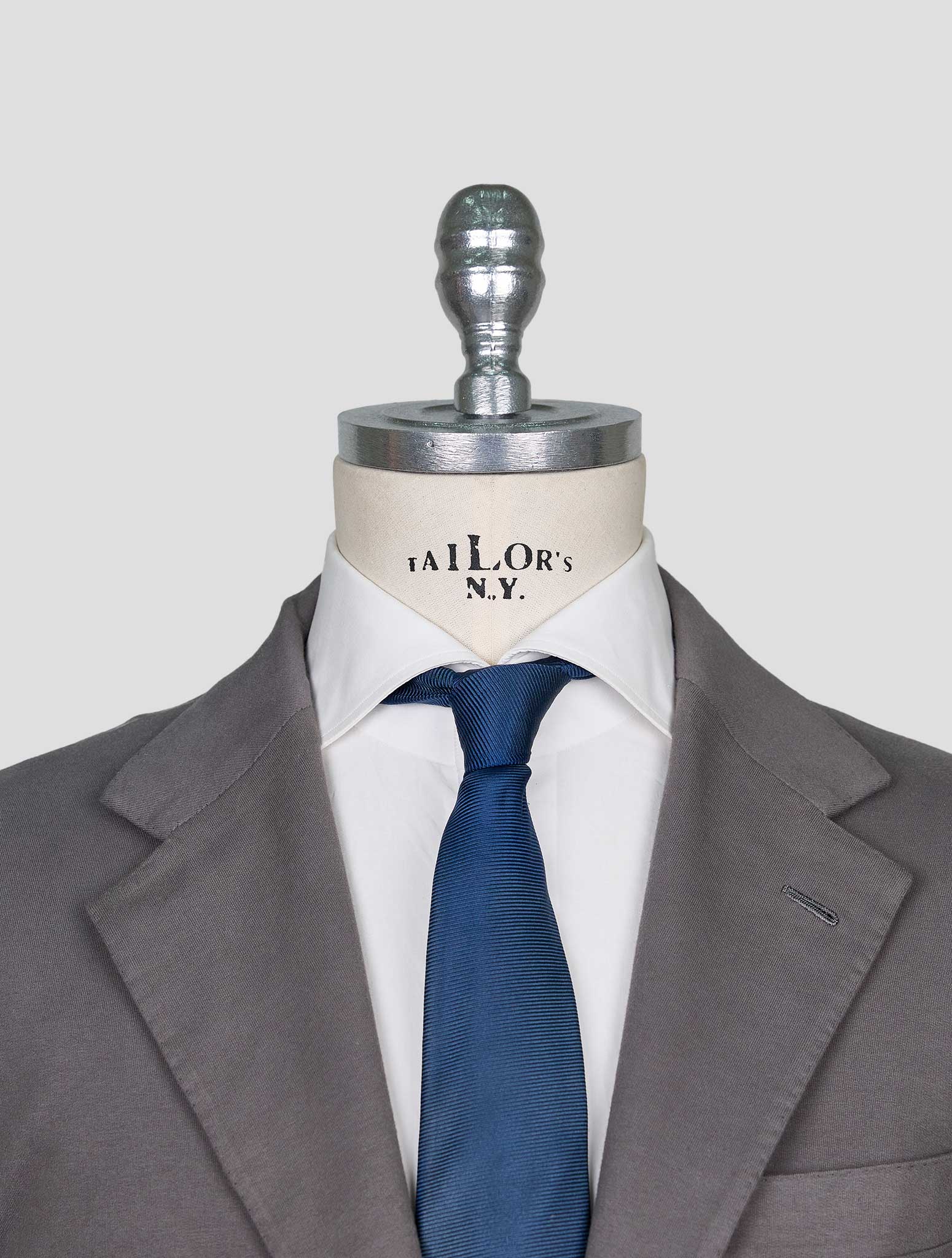 Kiton Gray Cotton Ea Blazer