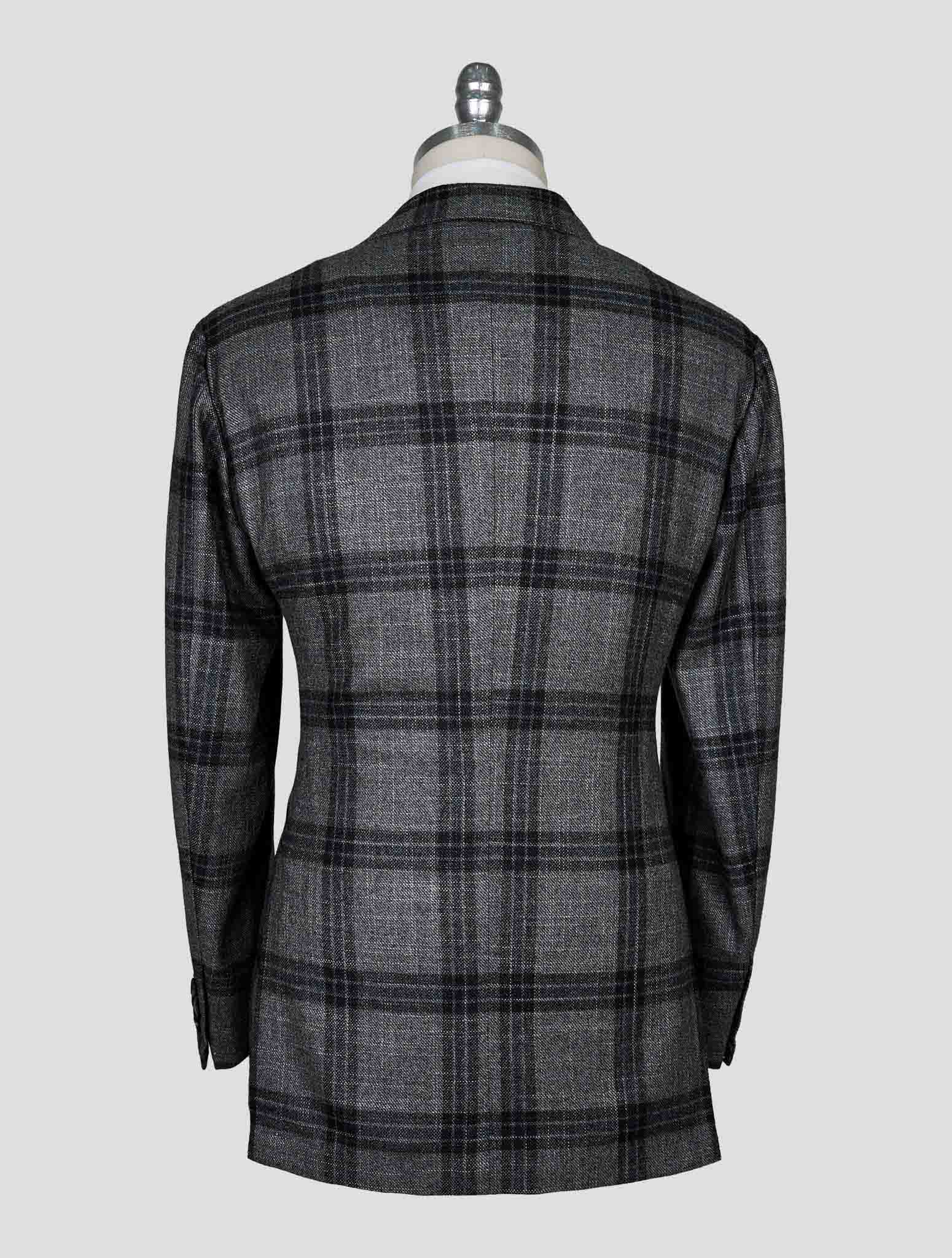 Kiton Gray Cashmere Silk Blazer