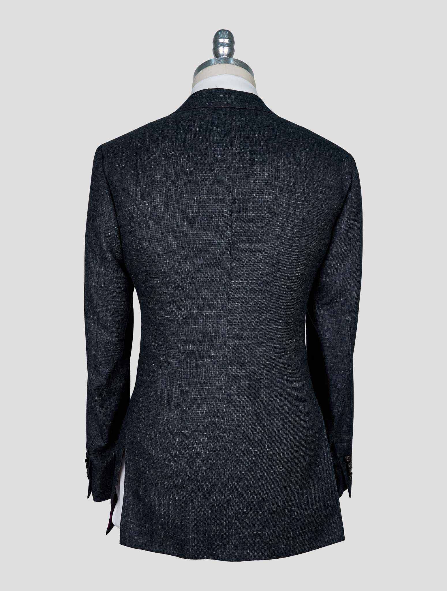 Kiton Gray Cashmere Silk Linen Blazer