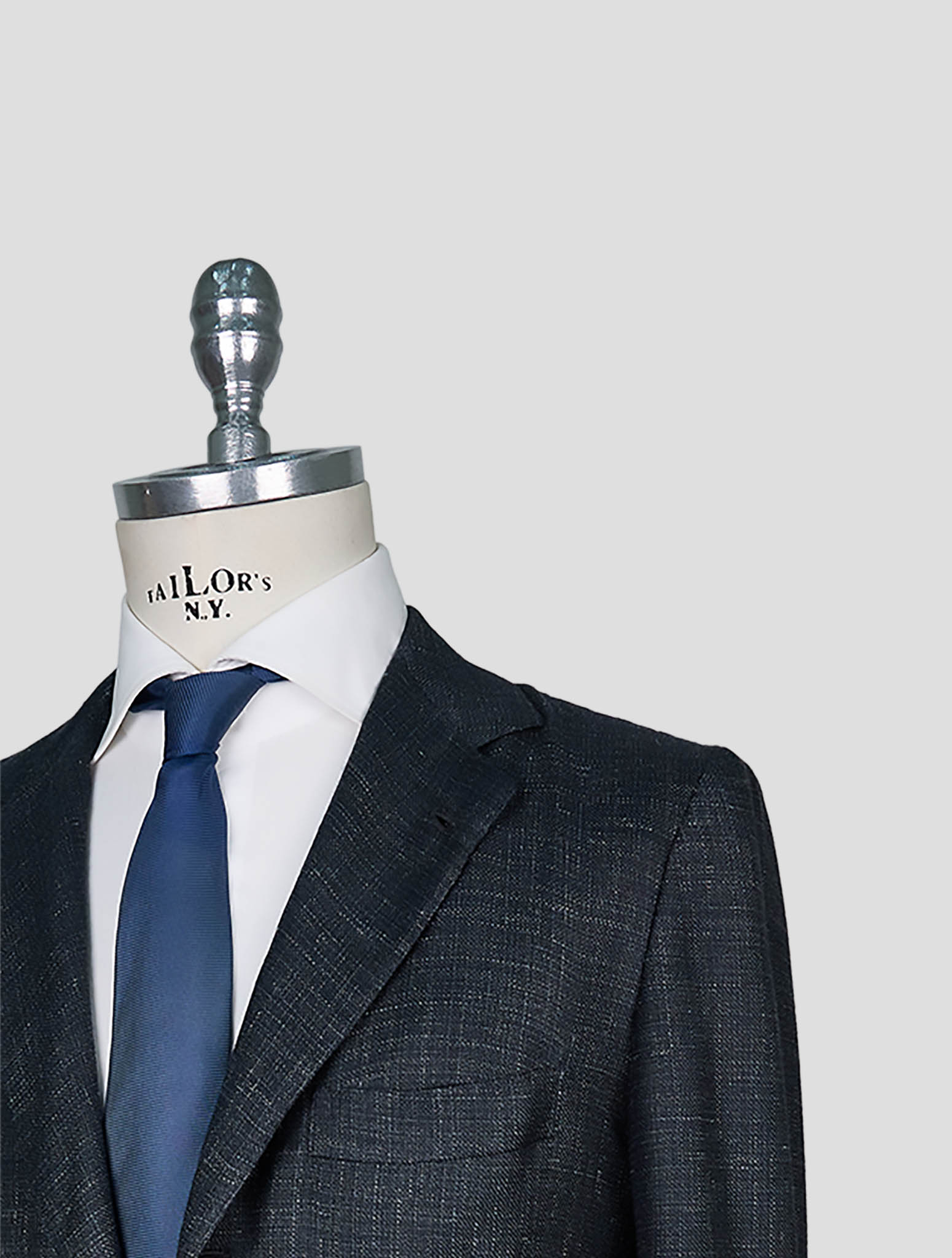 Kiton Gray Cashmere Silk Linen Blazer