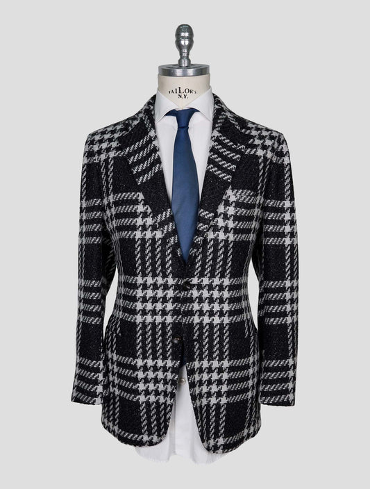 Kiton Gray White Cashmere Blazer