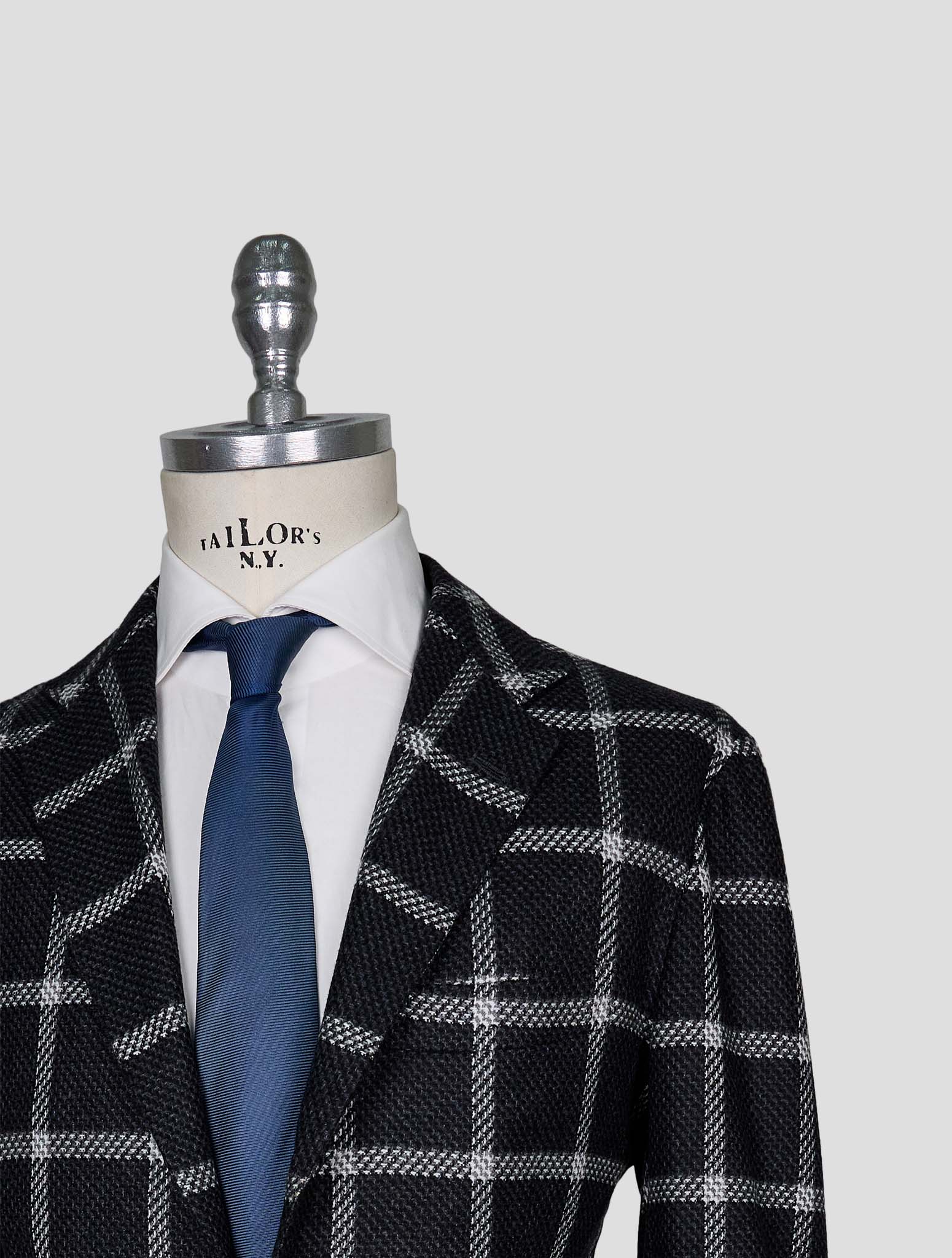 Kiton Gray White Cashmere Blazer