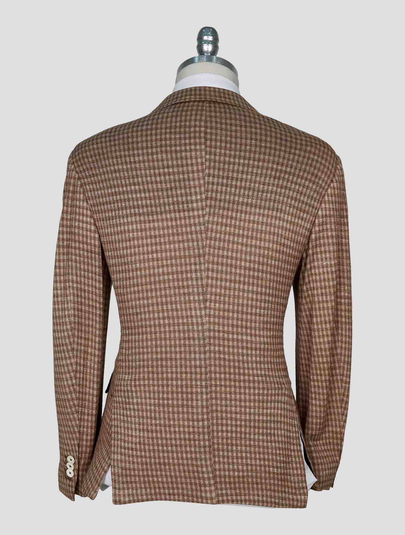 Kiton Beige Cashmere Silk Linen Blazer