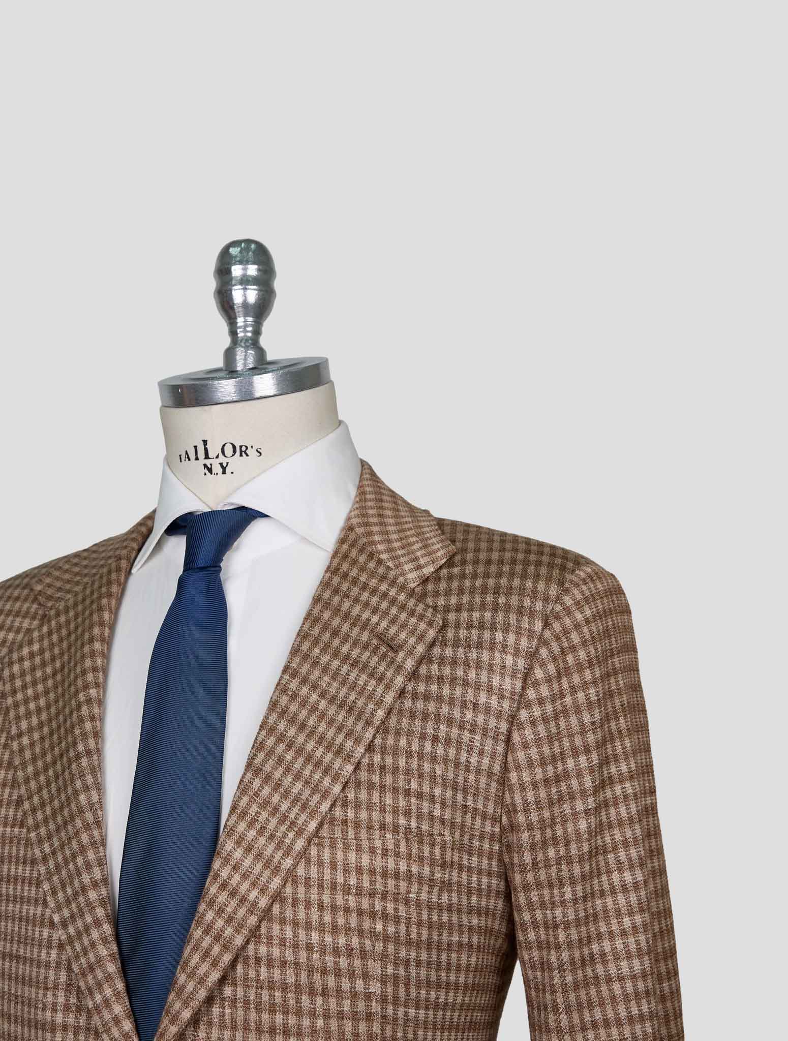 Kiton Beige Cashmere Silk Linen Blazer