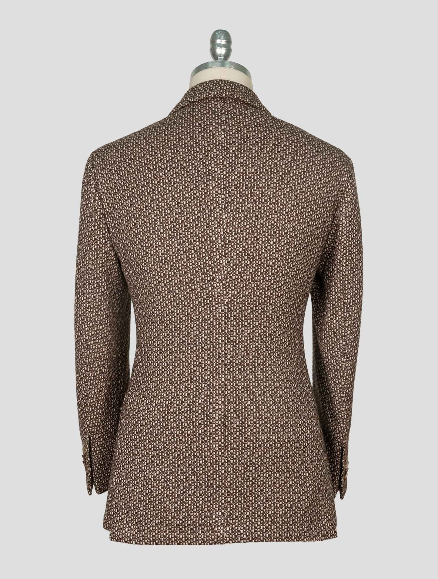 Kiton Brown White Cashmere Blazer