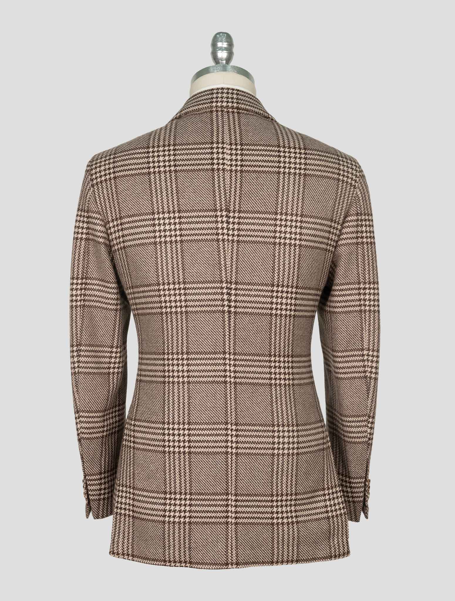 Kiton Brown White Cashmere Blazer