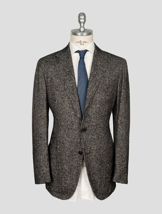 Kiton Gray White Cashmere Alpaca Pa Blazer