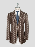 Kiton Brown White Cashmere Blazer