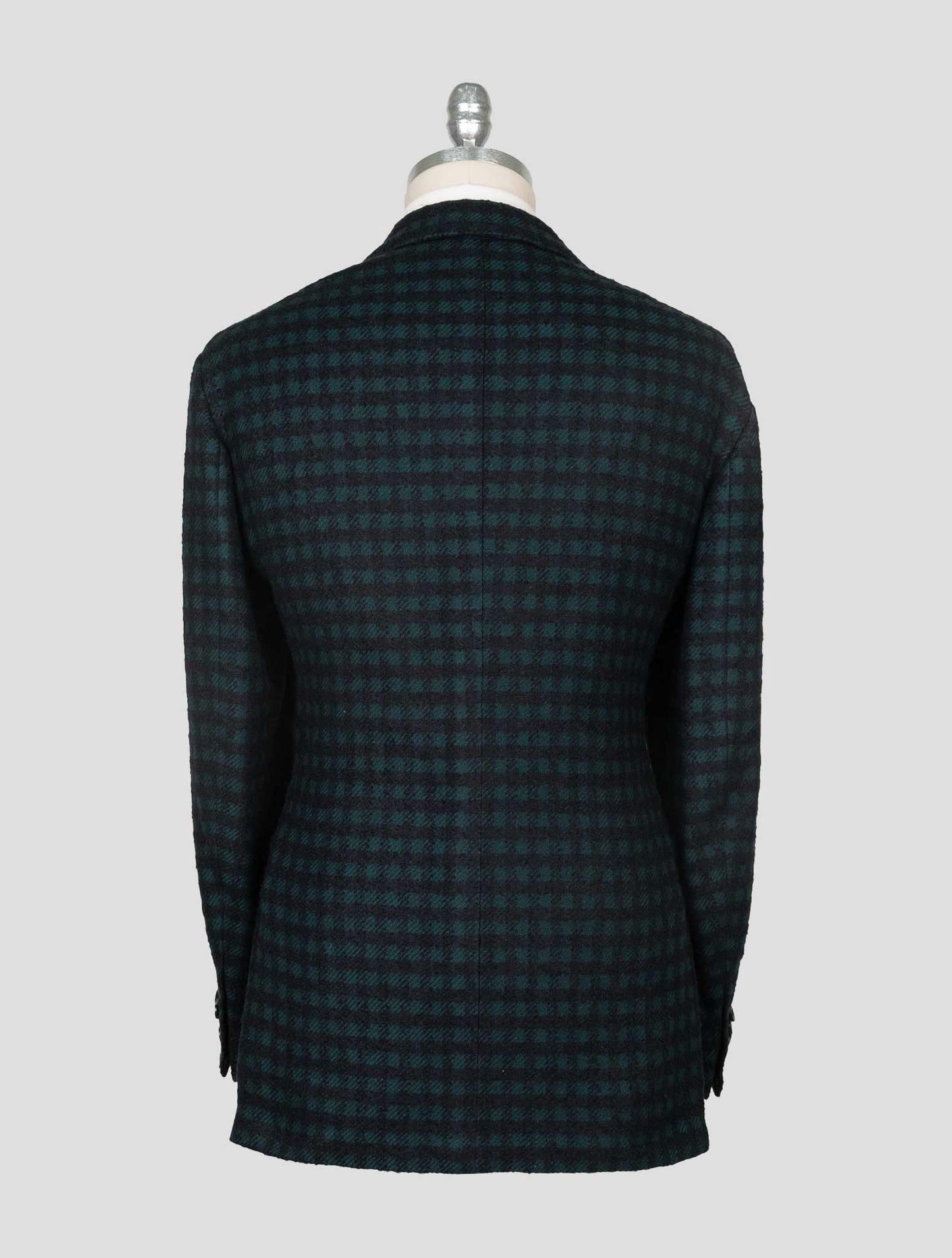 Kiton Green Blue Cashmere Silk Blazer